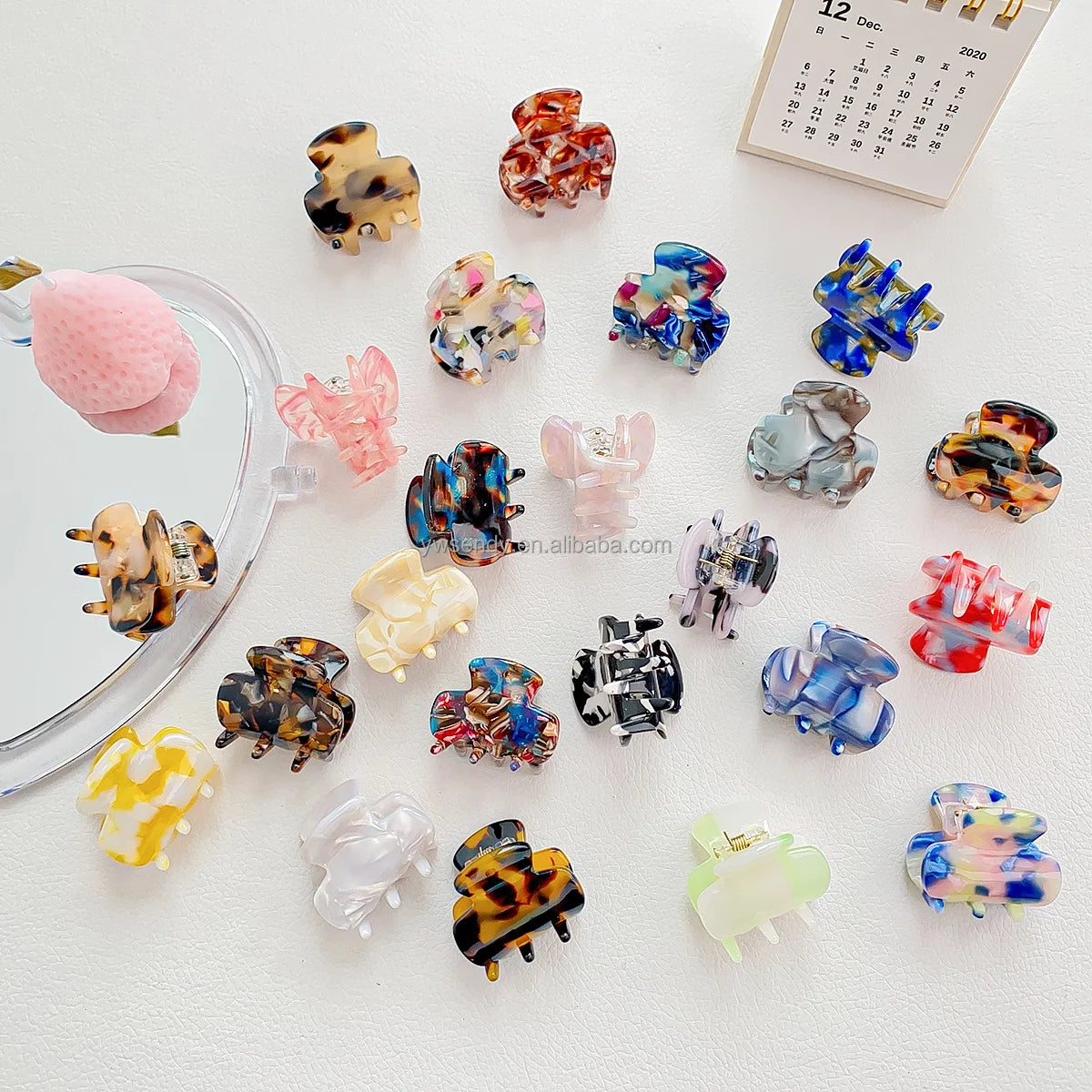 Fashion Women Acetate Hair Claw Clip Korean Ins Hair Accessories 3.5cm Small Claws Hair Clips for Girls Kids