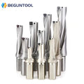 BEGUNTOOL High Accuracy 2D/3D/4D/5D SP/WC U-drill CNC Indexable Straight Shank HSS 3D U Drill Cutter for WCMX SPMG Inserts