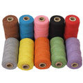 2MM 100M Spool Solid Color Bakers Twine Plain Color Cotton Twine12ply Cotton Twine for DIY Packing