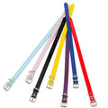 Adjustable Leather Pet Collar with Strong PU Various Solid Colors Simple Design Pet Lead Made with Alloy Material