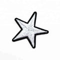 Wholesale Silver Metallic Embroidered Star Patches