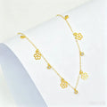 Designer Au750 Gold Lucky Clover Bracelet Ankle Charm Bracelet for Women Four Leaf Flower Hand Chain with Diamond Fine Jewelry
