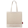 Natural Cotton Mesh Canvas Tote Grocery Shopping Bag for Fruit and Food Eco Friendly Canvas Beach Shop Bag with Mesh Window LOGO