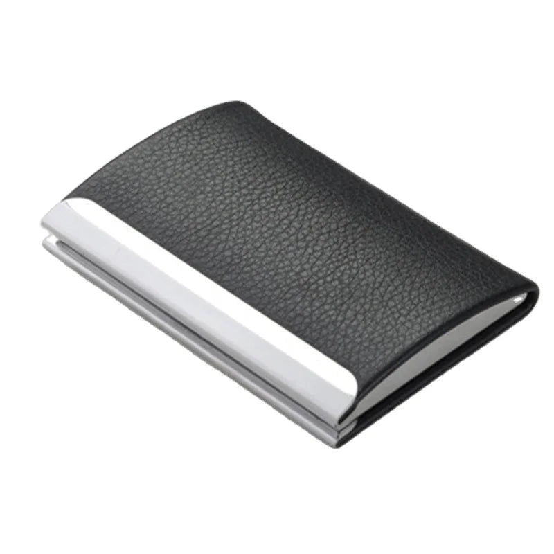 2026 Factory Direct Sale Various Custom logo Metal and Pu Leather Name Business Card Holder