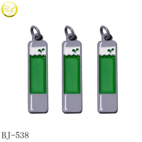 Classic Rectangle Shape Metal Engraved Name Tags Bracelet Accessory Designer Metal Enamel Charms Pendant for Necklace Fitting