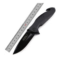 Factory Direct Price Black Hunting Outdoor Survival Self Defense Tactical Pocket Knife with Nonslip Handle