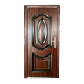 China Exquisitely Designed Modern Exterior Arches Double Front Main Wrought Iron Exterior Door Design With Smart Lock