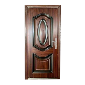 China Exquisitely Designed Modern Exterior Arches Double Front Main Wrought Iron Exterior Door Design With Smart Lock