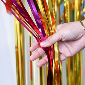 Foil Curtains Fringe Curtains Tinsel Backdrop Metallic Curtains for Birthday Photo Backdrop Wedding Decorations