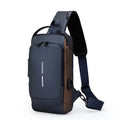 Unisex High Capacity Anti-Theft Messenger Bag Customizable Logo Waterproof PU Material Zipper Softback USB Charging Office