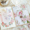 20 Sheets Per Pack Light Ink Hot Silver Sticker Pack Flower Flower Cluster Series Handbook Decorative Collage Material 6 Models