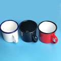 Eco-Friendly Nontoxic Custom Enamel Vintage Campfire Mug 12oz Reusable Customizable Size