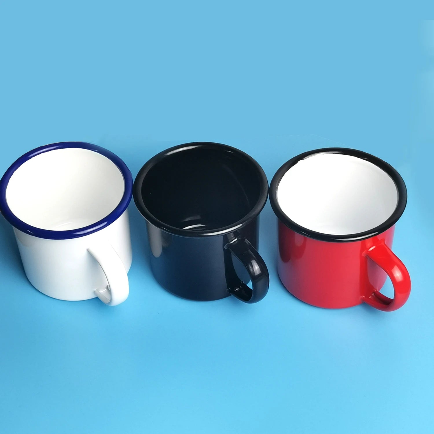 Eco-Friendly Nontoxic Custom Enamel Vintage Campfire Mug 12oz Reusable Customizable Size