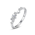 Hot Sale Delicate Ring 100% 925 Sterling Silver Zircon Inlaid Cute Design Star Earth Finger Rings for Women Engagement Jewelry
