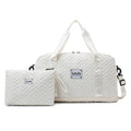 Large Capacity Weekender Gym Bags for Women 2pcs Duffel Bag Set With Wet-dry Pocket Toiltery Bag