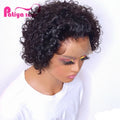 Chinese Website for Online Shopping Short Human Hair Wigs HD Pixie Cut Curly Brazilian Wigs Women Cheap Pixie Curls Wig on Sale