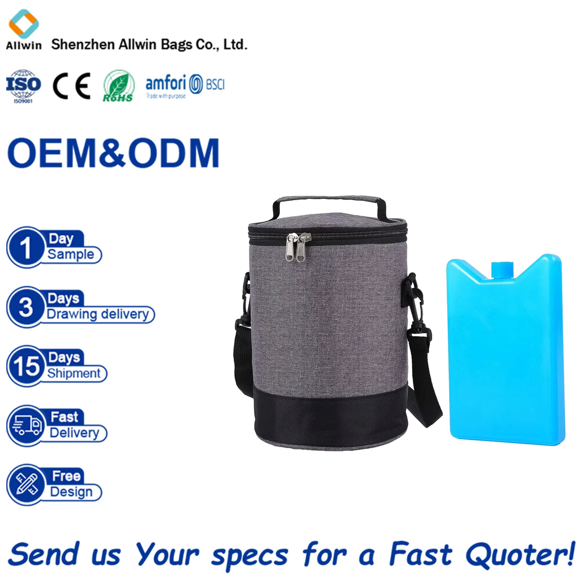 Custom Logo 600D Polyester Quilted Insulated Cooler Bag Thermal Padded Lunch Bag Waterproof Zipper Closure Portable Cooler Tote