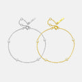 FUAMAY Fashion Gemstone Jewelry Bracelet 18K Gold Plated 925 Sterling Silver Simple Opal Charm Italian Bracelet