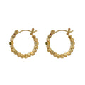 Brass Beads Beaded 2.2cm Hoop Earring Jewelry Women Earrings Handmade China Manufacturer Supplier