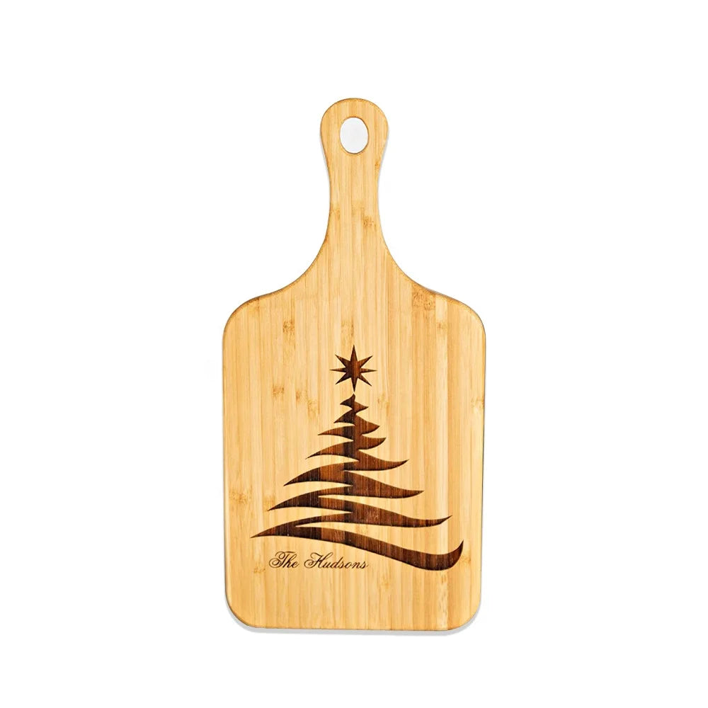 PAFU Christmas Gift Laser Engraved Bamboo Cutting Board Chopping Board