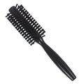 Hot Salon Round Wooden Hairbrush with Pure Boar Bristles Vent Design Soft and Gentle Black JF Brand for Healthy Haircuts