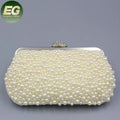 EB1340 Formal Pearl Bridal Wedding Hand Beaded Purses Clutch Evening Bag Elegant Bridal Women Beautiful Bead Bag
