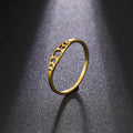 Myshape 2023 Vintage Gold-Plated Stainless Steel Moon Phase Ring for Women Fashionable Crescent Moon Jewelry for Valentine's Day