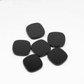 Wholesale Gemstones Natural Black Onyx 12mm Flat Cushion Shape Cabochon Gemstone for Jewelry