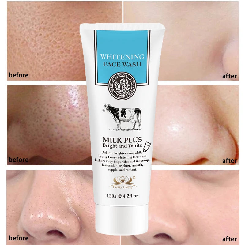 WholesaleBlackhead Removal Bright and Whitening Facial Cleanser Milk Plus Gengel Deeply Cleaning Anti Acne Face Wash for Women
