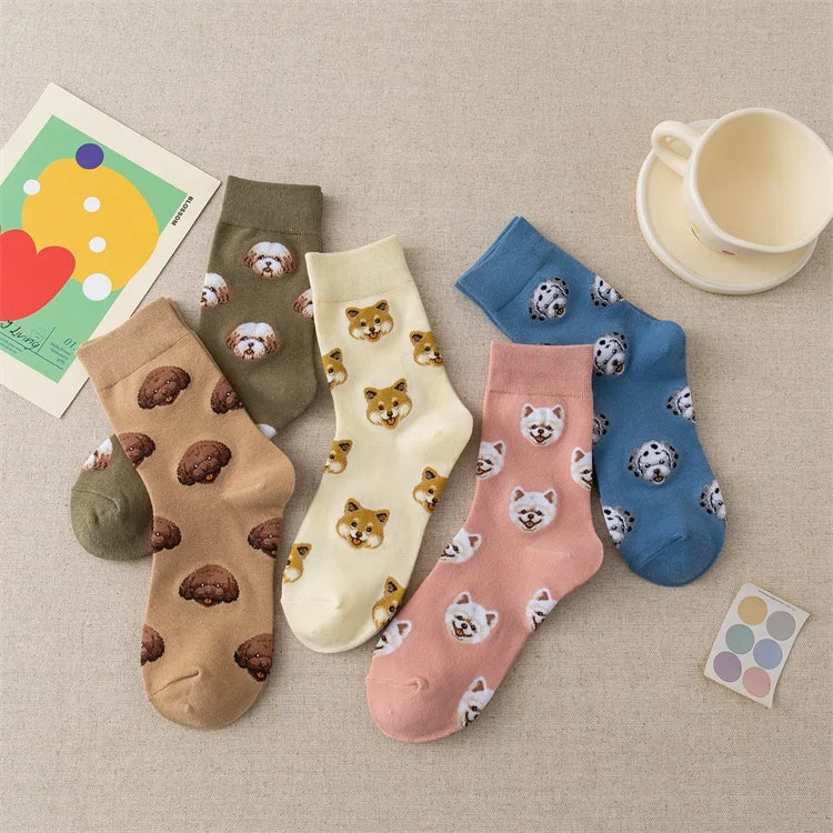 Student Girl Boy Cartoon Colorful Cute Animal Bear Pattern Odorless Socks