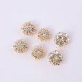 JFRB058-60  Fashion Rhinestone Crystal Button Covers Metal Alloy Detachable Button Cover Clip Over Existing Shirt Button