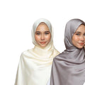 2023 Malaysia Premium Bubble Matte Satin Silk Long Scarf Shawl Modern Style Fashionable Tudung Hijab for Autumn Season