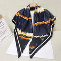 Women Fashion Versatile Printed Twill Square Scarf Shawl Wrap 110x110cm Lightweight Thin Sun Protection Travel Headscarf Bandana