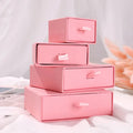 Jewellery Packaging Drawer Box Ring Earring Necklace Bracelet pink Cardboard Paper Jewelry Box