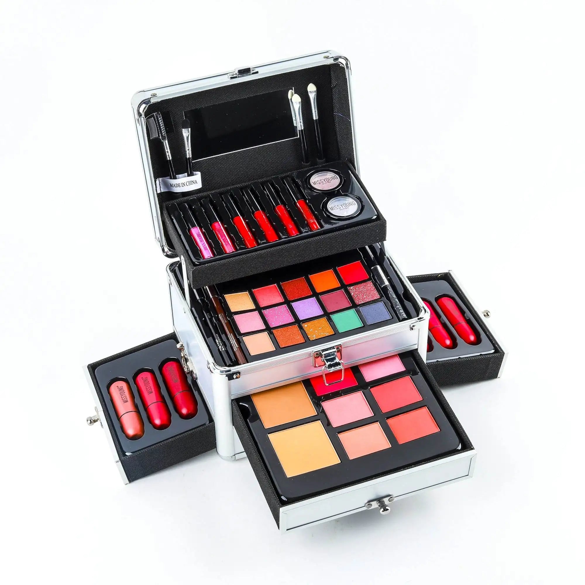 Ready to Ship Professional Cosmetic High Quality Makeup Lipstick Set Eyeshadow Palette Eyebrow Pencil Women Gift Maquillage