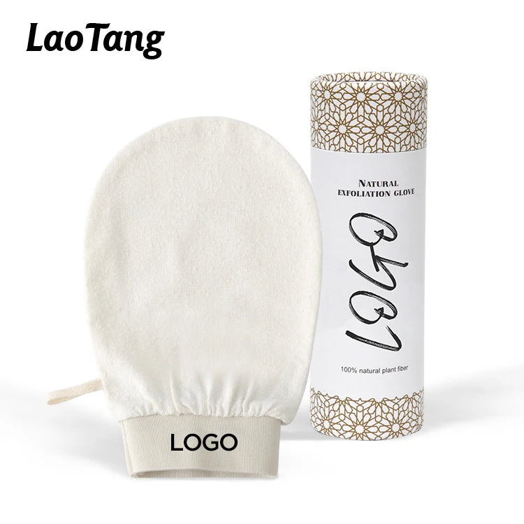 Wholesale Custom Logo and Package Silk Exfoliating Glove Eco-friendly Beauty Raw Silk Gloves  for Women & Men