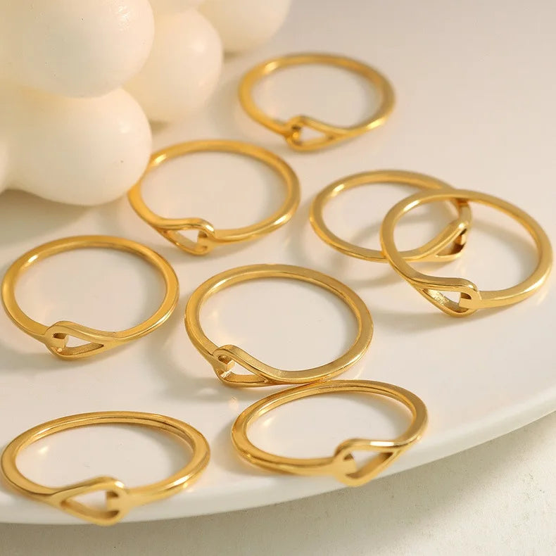 Hot Sale Love Ring Titanium Steel 18k Gold Plated Ring Hip Hop Jewelry Joyas De Acero Inoxidable Al Por Mayor