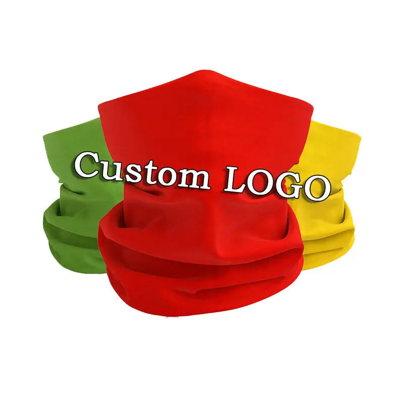 Wholesale Custom Logo Polyester Fabric Neck Gaiters Seamless Bandanas for Fishing Cycling Scarf with Custom Tube Neckerchief