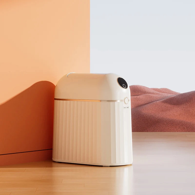10L Smart Standing Trash Can Touchless Automatic Self-Sealing Lid Induction Sensor Recycle Infrared for Household Garbage Bin