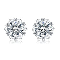 Messi Jewelry Gold Plated 0.5ct DEF VVS 925 Sterling Silver Stud Moissanite Earrings