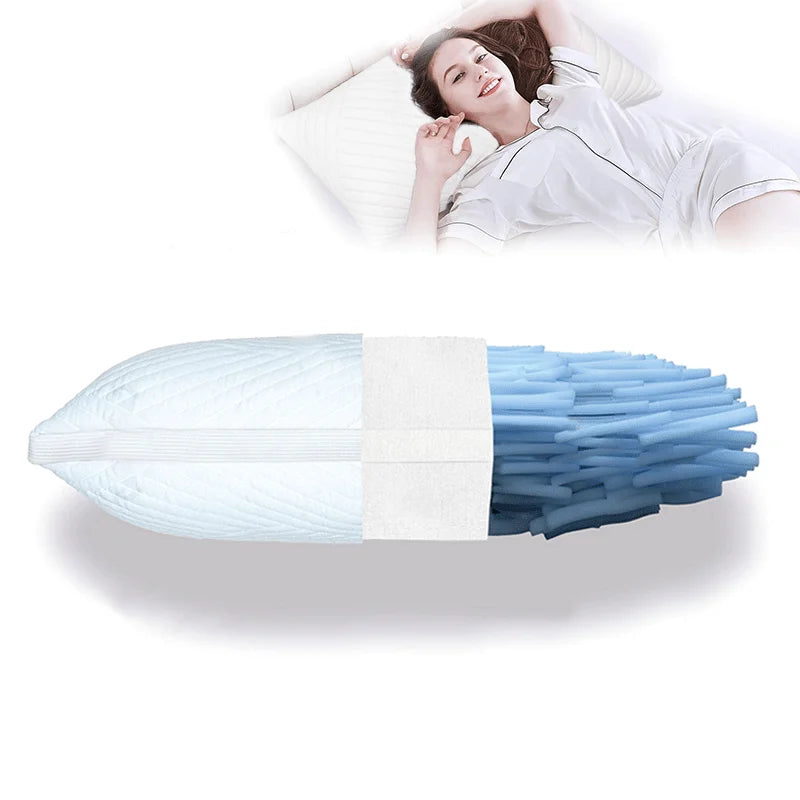 Bamboo Gel Shredded Memory Foam Neck Support Pillow for Back and Side Sleepers Bed Room Use