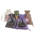Linen Drawstring Gift Bag With Organza Window Storage Bag Jute Drawstring Burlap Bags