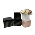 Hot New Gold Line Square Flower Box Set Spot Fashion 3 Flower Gift Packing Box Embossed Coated Paper