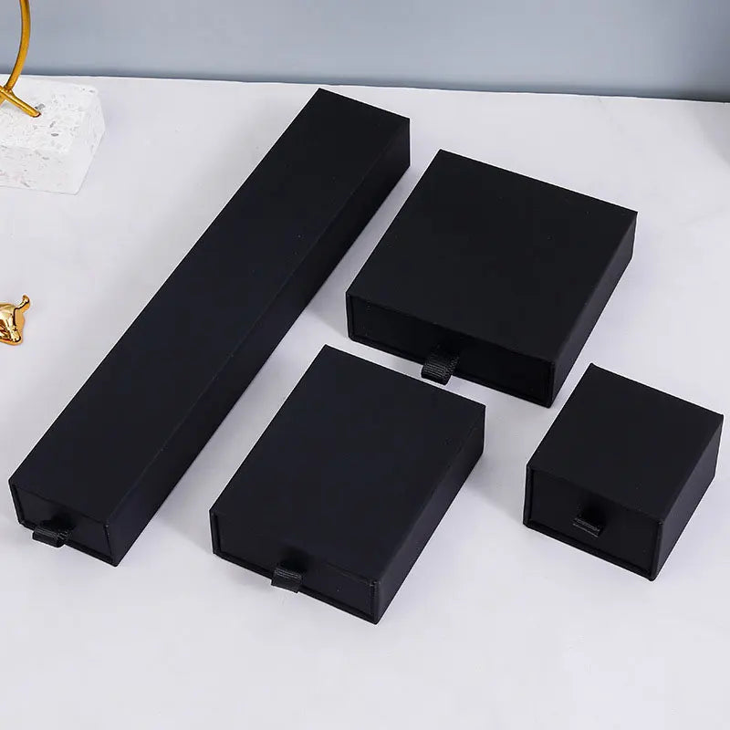 Small Luxury Pink Cardboard Paper Drawer for Earrings Jewelry Rings; Face Cream Loose Powder Eye Cream Facial Cleanser Embossing