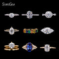 Starsgem Diamond Wedding Ring Woman 10K 14K 18K Fine Jewelry Engagement Moissanite Ring