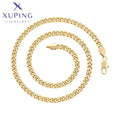 X000981798 Xuping Jewelry Cuban Chain Necklace 14K Gold Plated 17.7 Inches Fashion Men Necklace