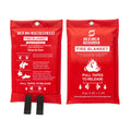 Premium Extra Large 1m X 1m Fire Blanket 100% Fiberglass Kid Pet Safe EN1869:2019 Certified Temperature Resistant 550C for