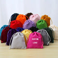 Personality Velvet Bags Custom Logo Drawstring Pouch Pink Packing Storage Jewelry Cosmetic Dust Bag Manufacture Direct