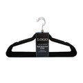 Popular Classic Black Non-slip Flocked Hangers Modern Plastic Velvet Hanger