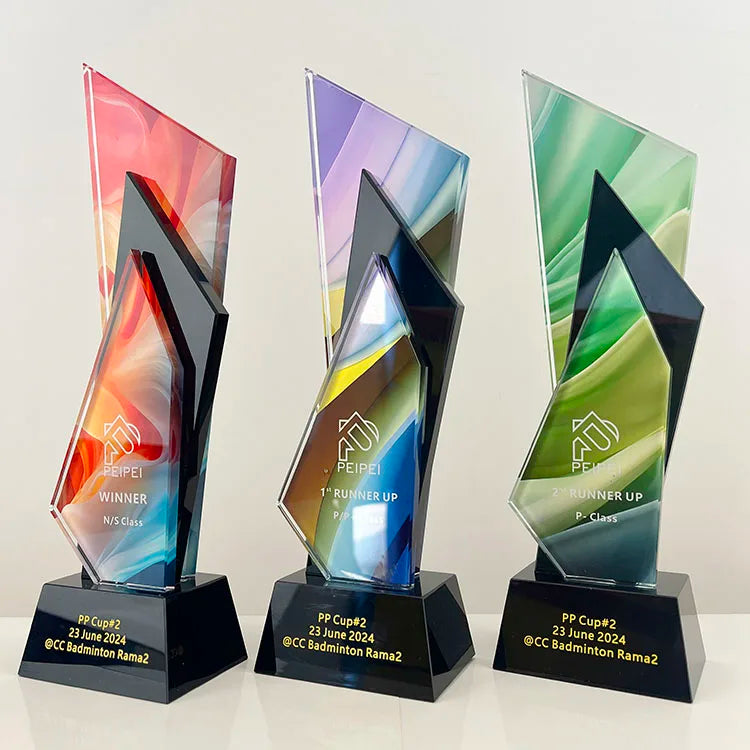 Full Color Printing Personalized Crystal Trophy MH-NJ0688